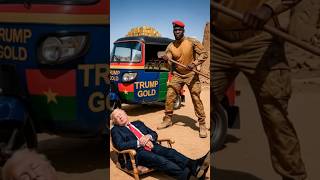 Trump Sleeping Next to Gold Tricycle and Ibrahim Traore Desert Prank 😂 Burkina Faso Comedy #funny