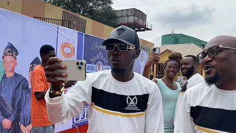 AFRIMEK ACTORS LED BY FEMI ADEBAYO ARRIVE KUNLE AFOD’S 50TH BIRTHDAY VENUE