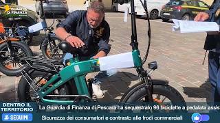 Pescara, la Finanza sequestra 96 e-bike non conformi alle norme europee