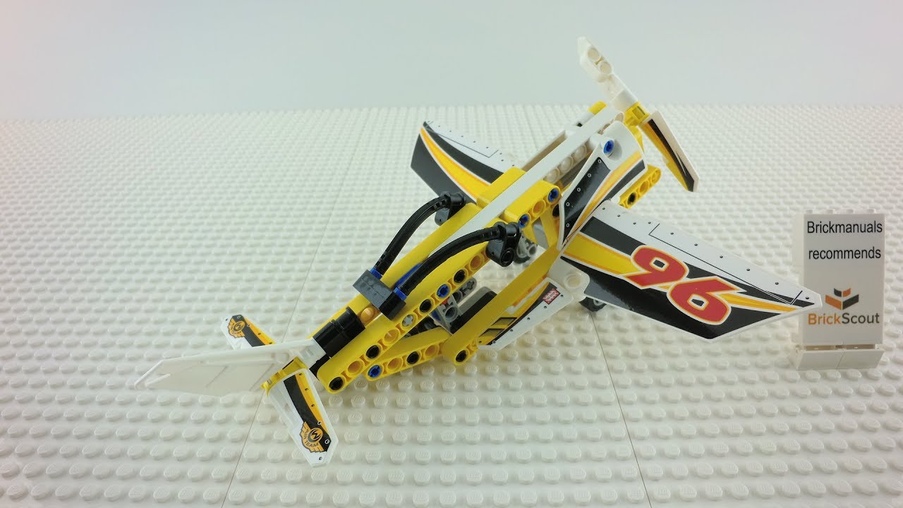 42044 LEGO® Technic Model B Stunt Plane Speed Build Review 4k by Brickmanuals