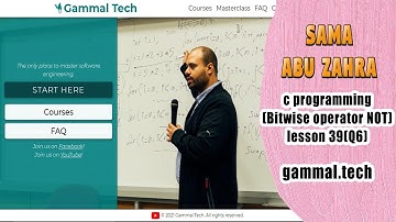 c programming (Bitwise operator NOT) - lesson 39(Q6) - gammal.tech