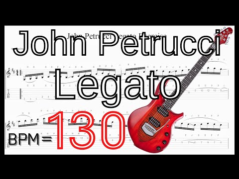 ギターの左手が動くようになる練習 ジョン･ペトルーシ トレーニング John Petrucci Legato Exercise BPM130【キソレン TAB】