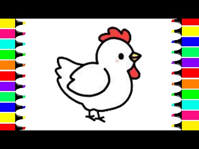 How to Draw Cartoon Chicken Drawing Step by Step Guide - Drawing All