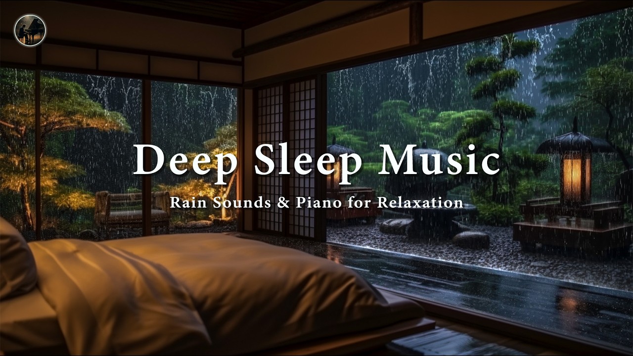 Fall Into Sleep Instantly 💤 Relaxing Piano with Rain Sounds for Stress ...