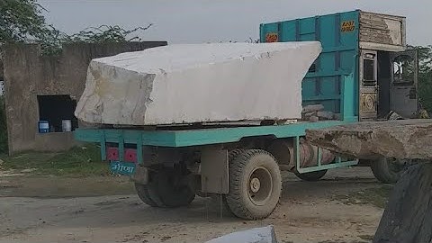 Makrana Marble block Loading/Haydra Crane by Truck Marble Block Loading //
