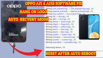OPPO A15 & A15S SOFTWARE ISSUE FIX | HANG ON LOGO | RESET AFTER AUTO RECVERY MODE