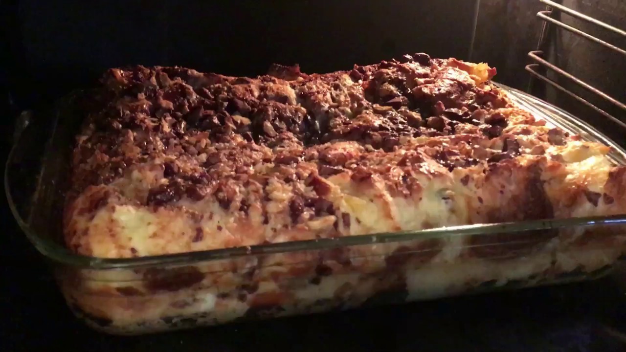 اروع بودينغ ببقايا الكرواصون /شنيك والبريوش- Recette Facile: Pudding aux croissants