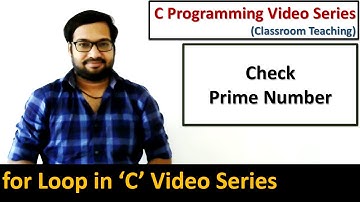 Check whether a number is prime or not in C programming | C programming video tutorials