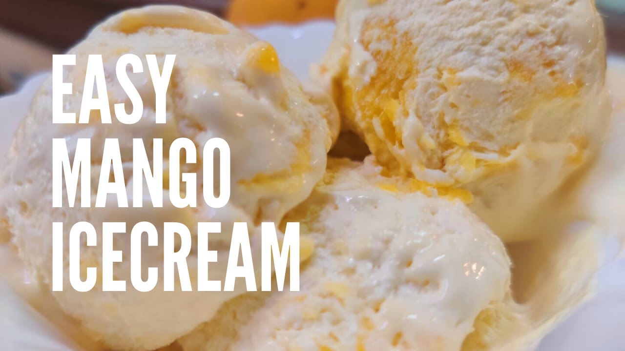 3 INGREDIENT MANGO ICECREAM - MANGO ICECREAM RECIPE WITHOUT ICECREAM MAKER | Deepali Ohri