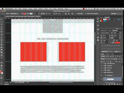 10 Photoshop Web Mockup - Building Vector Wireframe PART 2