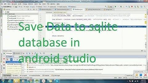 Save data to sqlite database in android studio part 1