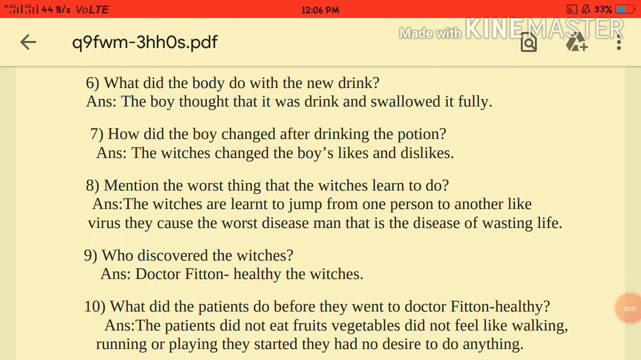 7th Std 2nd Language 1st Lesson Healthy Life Question And Answer Youtube