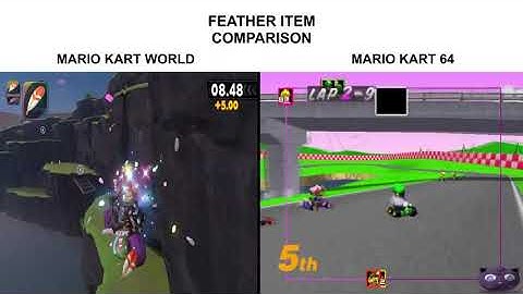 mario kart world x mario kart 64 - feather comparison Romhack/Mod