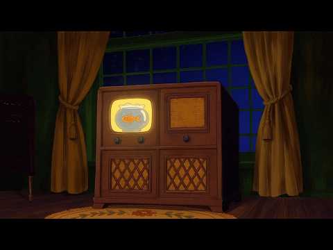 1940s oldies playing in another room on a vintage radio