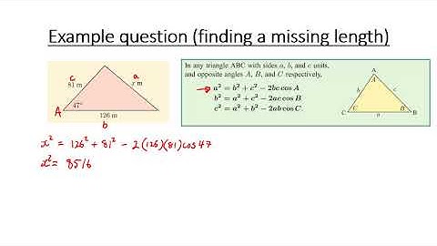Cosine Rule video