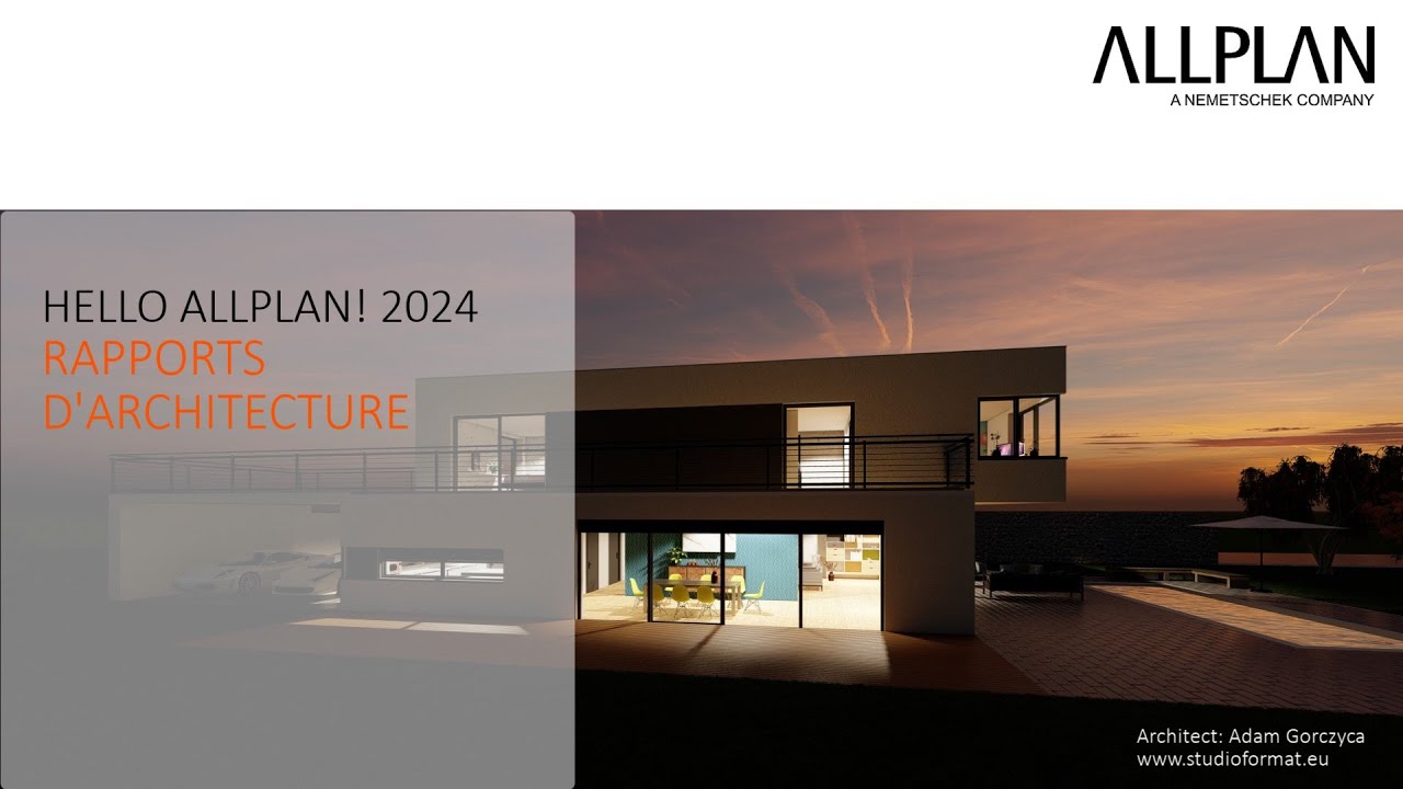 Hello Allplan! 2024 - Rapports D'architecture - YouTube