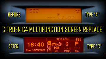 Citroen C4I Multifunction Screen Remove and Replace Type A with Type C