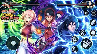 Naruto Storm 4 Evolution Mobile 60 FPS | Sasuke, Sarada, Sakura Combo Uchiha Family