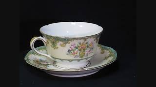 Vintage Japan Noritake Eltovar fine china teapot and saucer