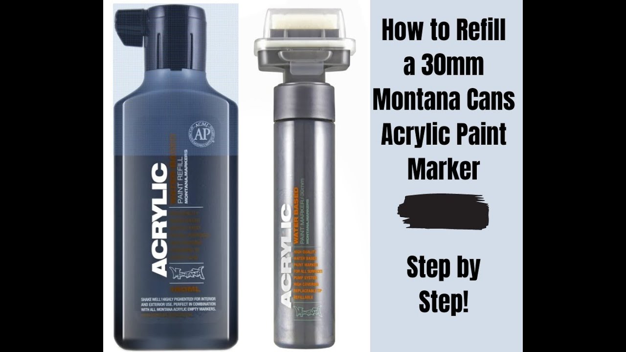 (879) Refill MONTANA CANS Acrylic Marker 30mm Nib Very Wide Marks & Great Edges for Gallery Canvases