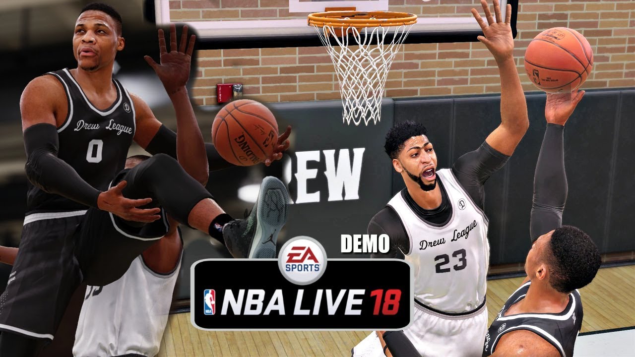 NBA Live 18 (EA Sports) Demo James Harden Intro and First Drew League Gameplay