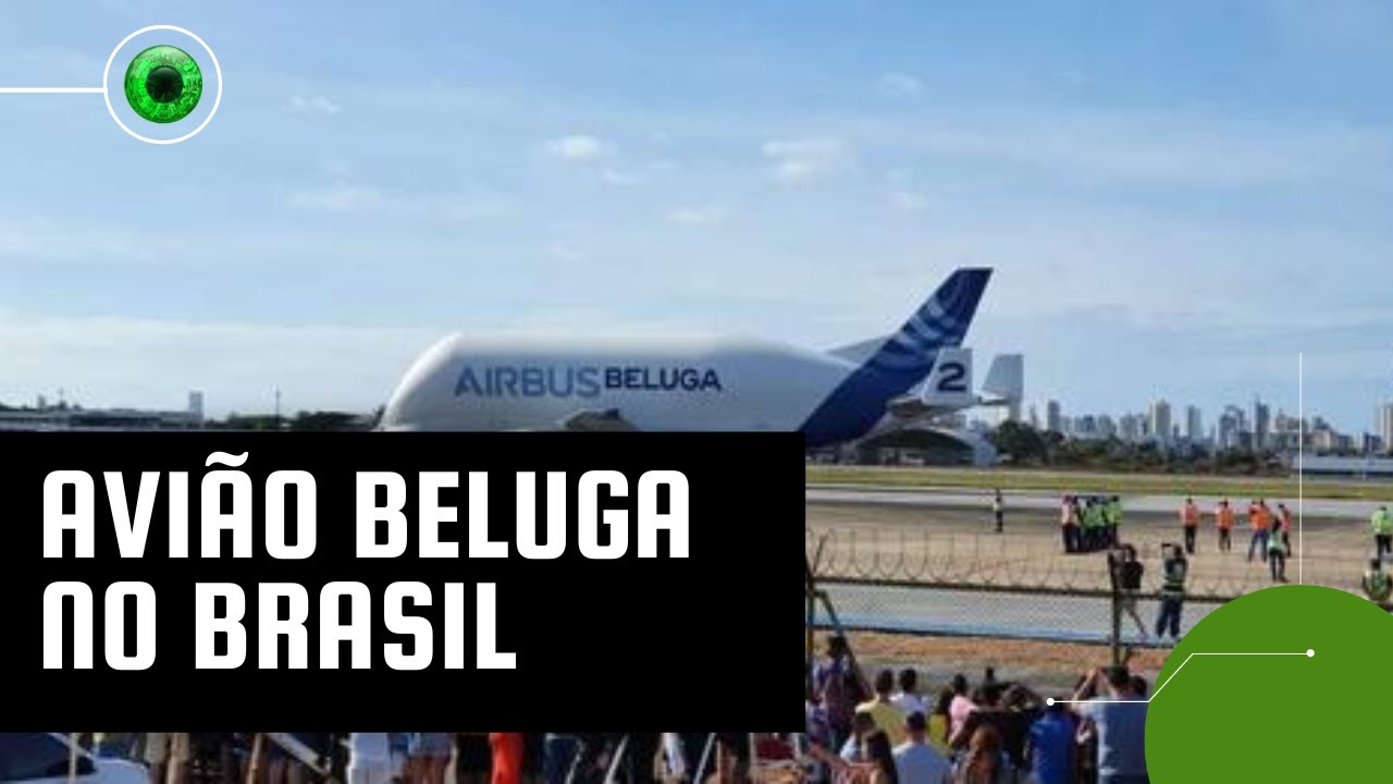 Avião Beluga atrai multidão ao aterrissar em Fortaleza, o 1º pouso da aeronave na América Latina