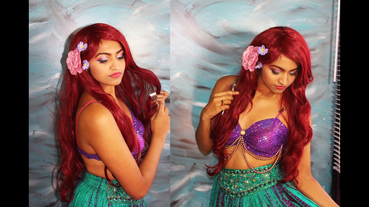 ARIEL MERMAID Costume And Makeup Tutorial Sarah Trivedi YouTube