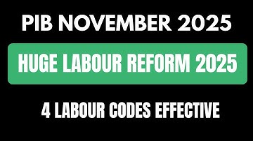 Four Labour Codes 2025 Explained | 29 Laws Merged | UPSC EPFO Most Expected Topic