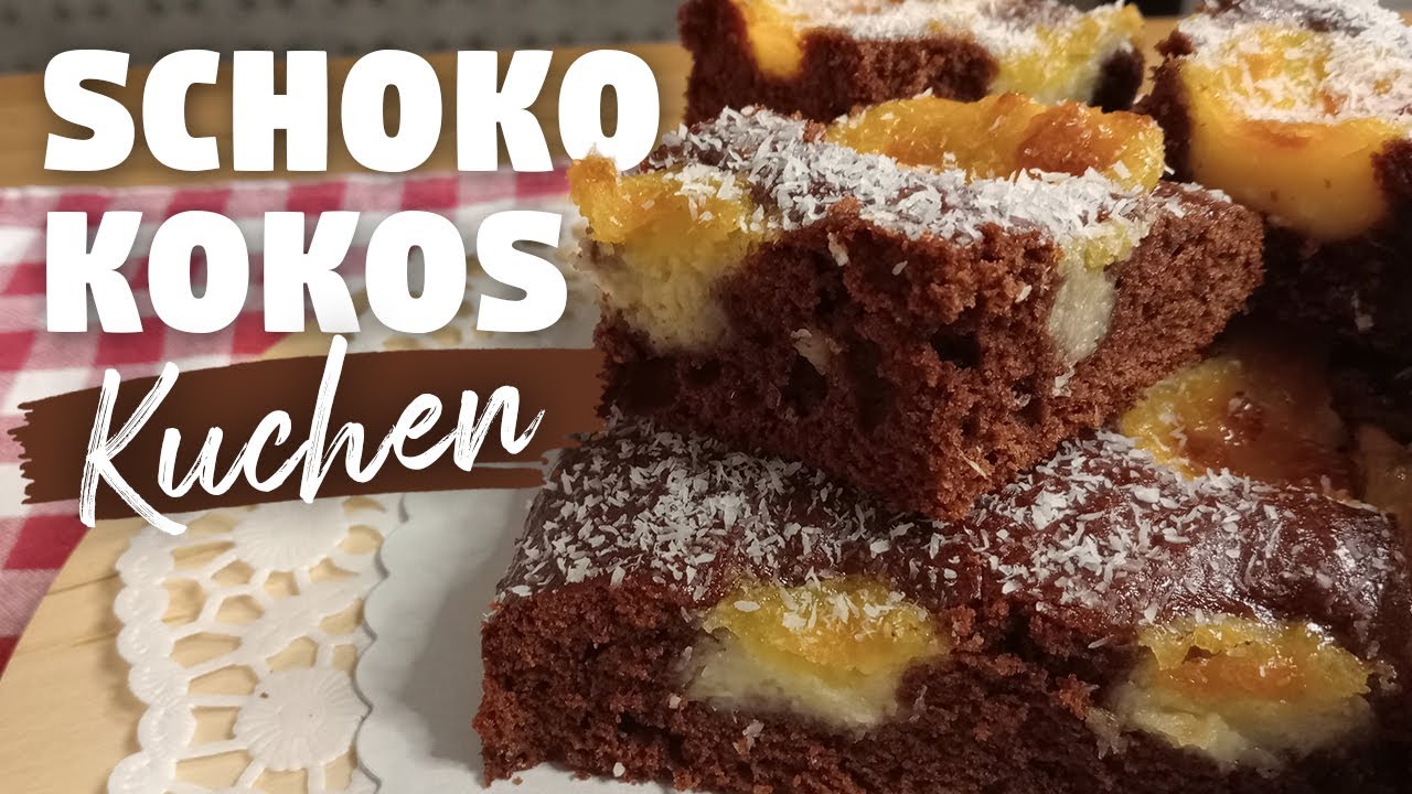 saftiger Schoko Kokoskuchen | Rührteig - YouTube