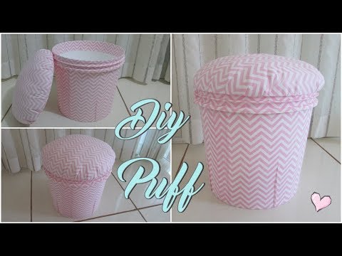 DIY - PUFFE DE COGUMELO com Balde Velho 