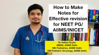 How to make notes for effective revision for NEET PG/INICET/Entrance examinations. screenshot 1