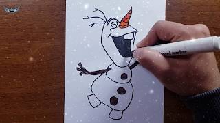 Olaf From Frozen Disney karakteri Çizimi - Kolay Resim Çizme