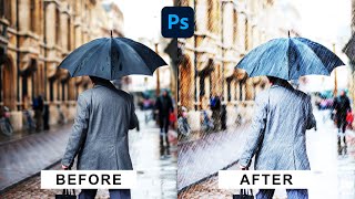 Photoshop Tutorial | How To Make Realistic Rain Effect In Photoshop CC 2021 screenshot 5