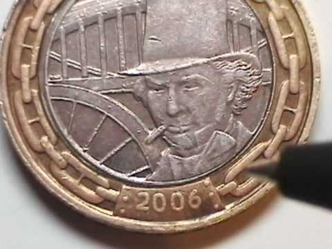 20p - Error In Two Pound British Coin.  Bitcoin Litecoin Feathercoin