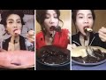 青山 CHOCOLATE LAVA CAKE Thick Chocolate ASMR Chinese Mukbang 巧克力熔岩蛋糕 