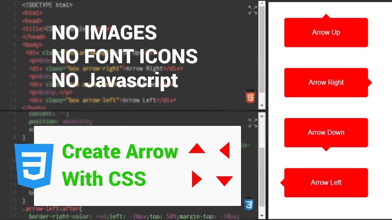 Arrows Using Css Only | Css Code By Htmlcss Xyz | Pure Css