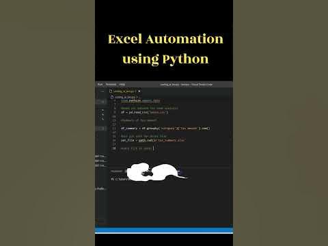 Excel automation using Python| python projects#python #coding #excel ...