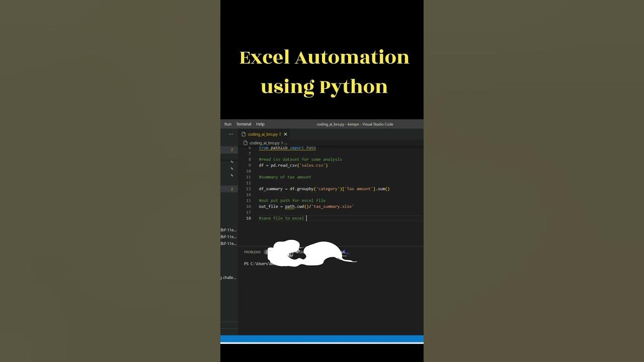 Excel automation using Python| python projects#python #coding #excel ...