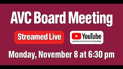 AVC Board of Trustees Meeting   November 08, 2021