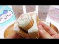 [Cafe ASMR] Chiikawa Katanuki Baumkuchen Cake Unboxing! Adorable Die-Cut Sweets 🍓🥛🍯