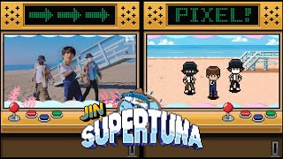 Bts  Jin - '슈퍼 참치'(Super Tuna) Pixel Choreography Video [Lyrics]