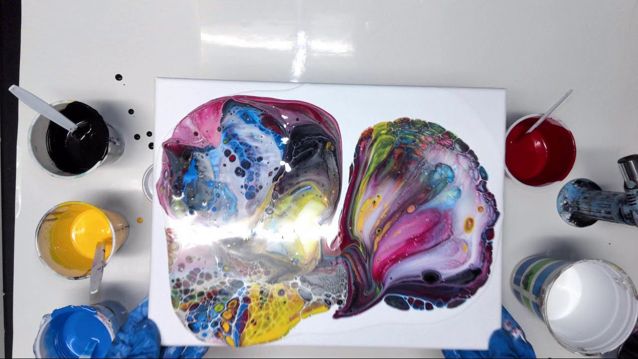 Fun Dirty Acrylic Pour Tutorial for Beginners - YouTube