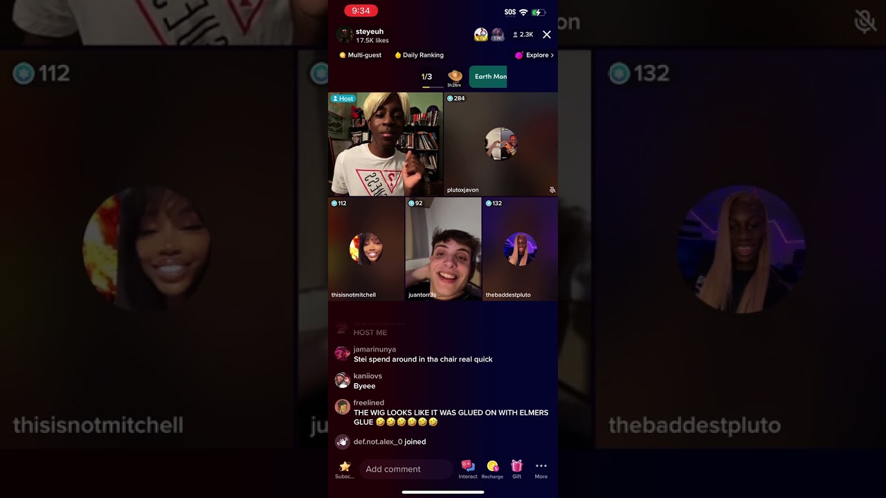 Steyeuh, Pluto & Javon TikTok live pt 1
