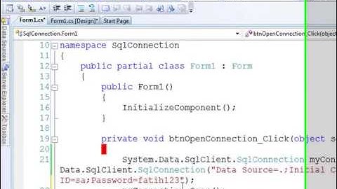 1. Visual C# ADO .NET SqlConnection