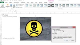 Compress photos within Excel screenshot 4