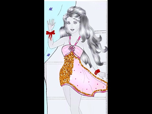 Beautiful Dress Glitter | Fashion | Girl with Glitter Dress | Satisfying #shorts #short #shortvideo