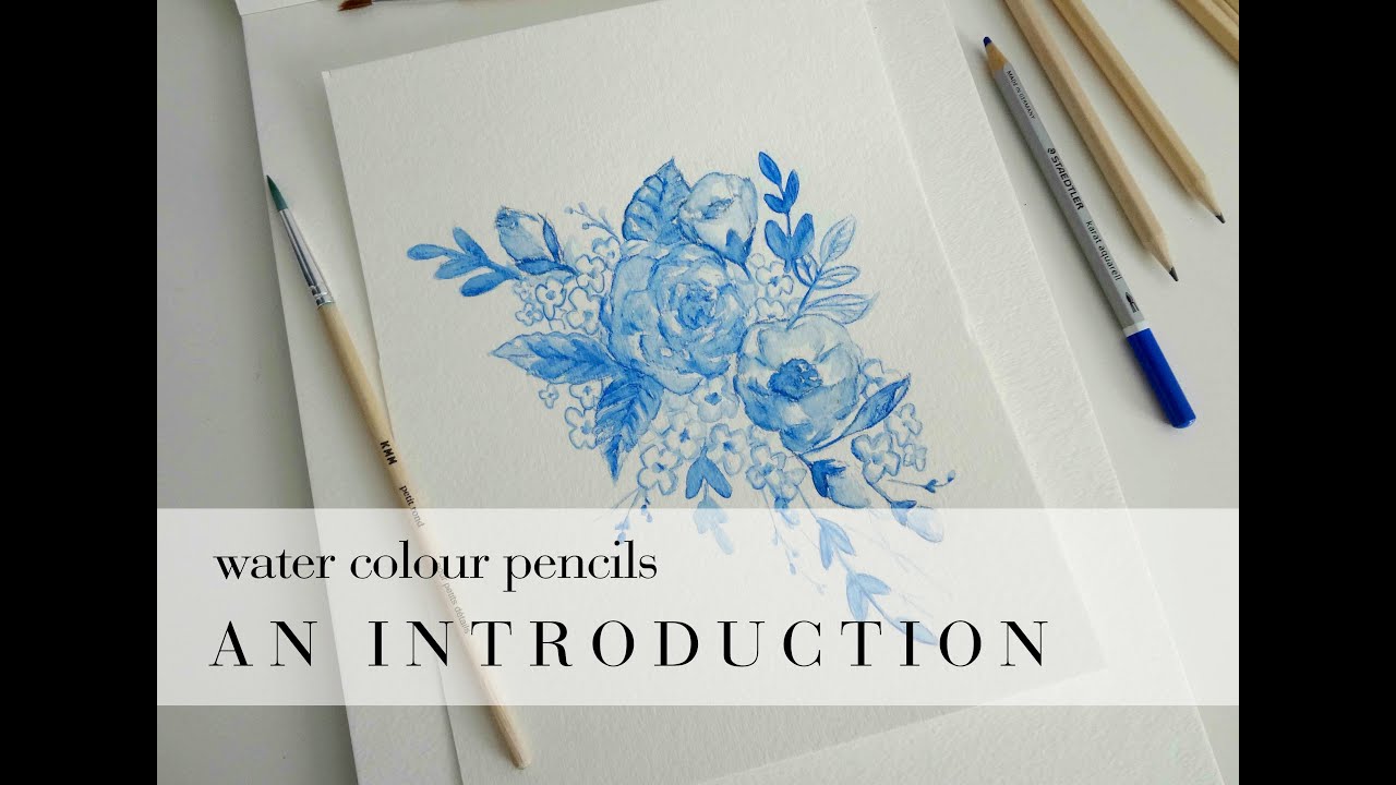 Lettering + Illustration with Water Colour Pencil Crayons