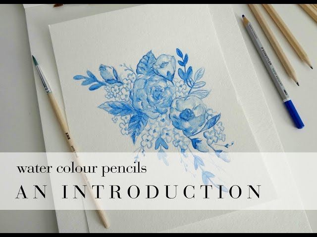 Lettering + Illustration with Water Colour Pencil Crayons