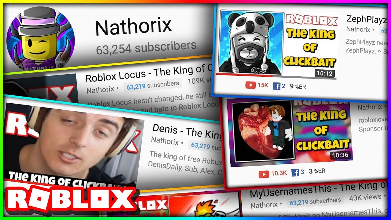 Nathorix The King Of Exposing Roblox Youtubers Youtube