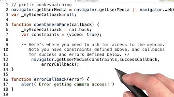 Webcam access - Mobile Web Development